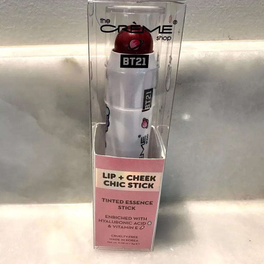NWT The Creme Shop BT21 Lip+Cheek Chic Stick Tinted Essence Stick Moonwalk 8g